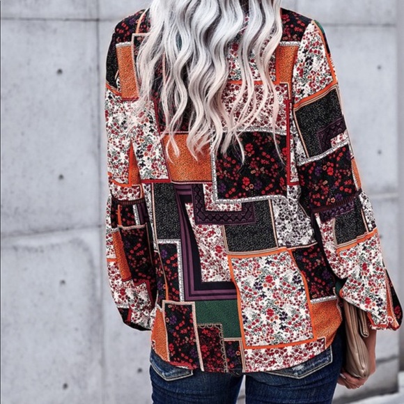 Boho Patchwork Blouse - Picture 4 of 6